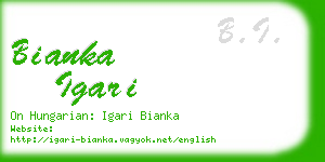 bianka igari business card